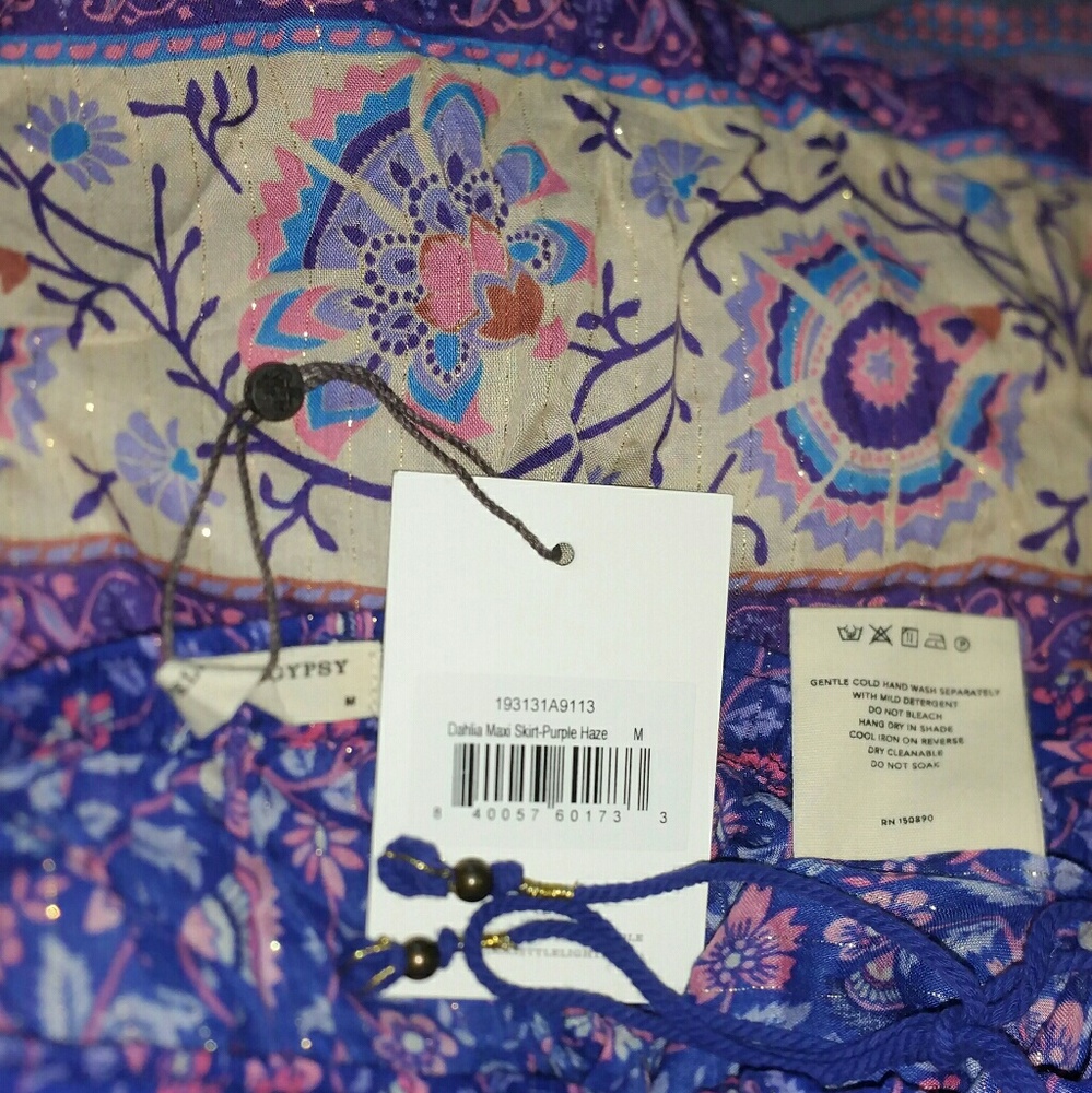 Spell Bravehearts dahlia maxi skirt purple haze M - Picture 8 of 8